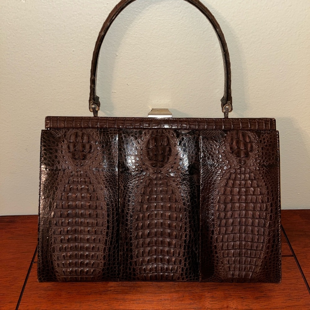 Vintage, Rare Genuine Crocodile Handbag (Excellent Condition)